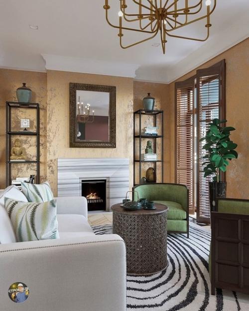 Гостиная объединенная с кухне. 03