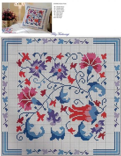 Вышивка крестиком.  Интересные схемы для интерьера. 04