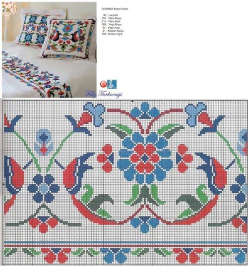 Вышивка крестиком.  Интересные схемы для интерьера. 06