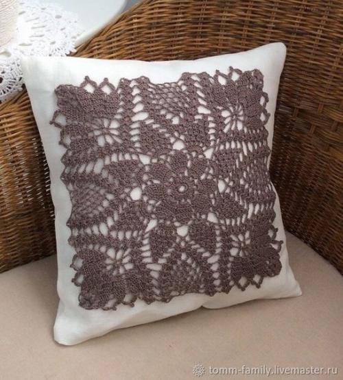 Декор подушек салфетками. 02