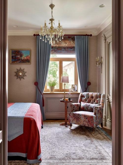 Элегантный интерьер, наполненный оттенками и принтами. 05