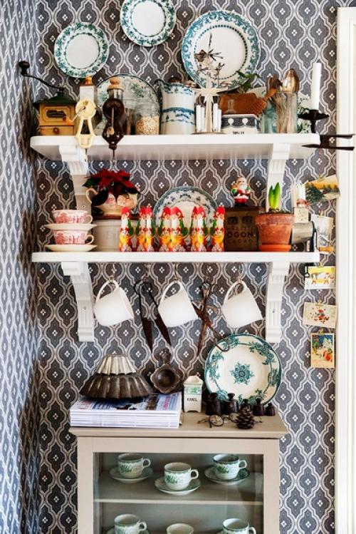 Новогодний декор в стиле ретро для дома 1920-х годов в Швеции. 03