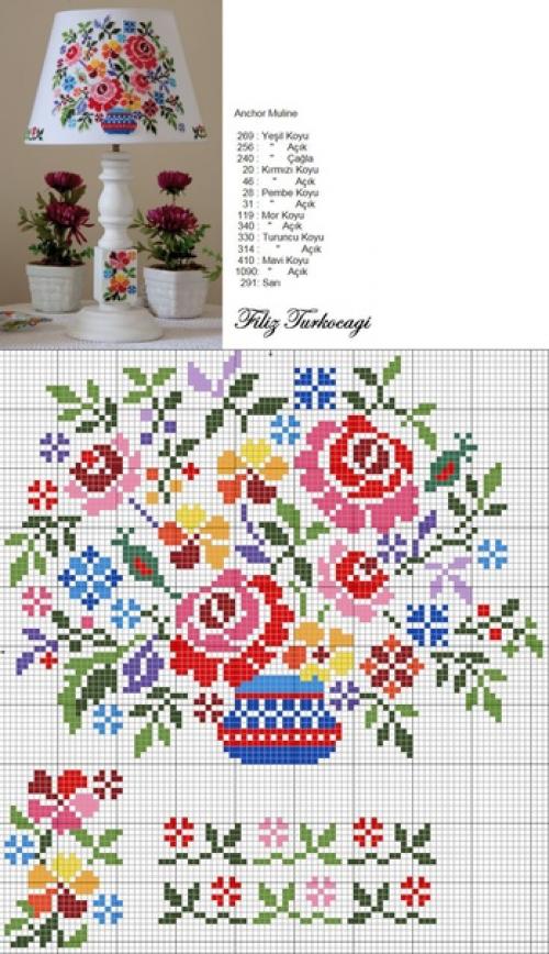 Вышивка крестиком.  Интересные схемы для интерьера. 05