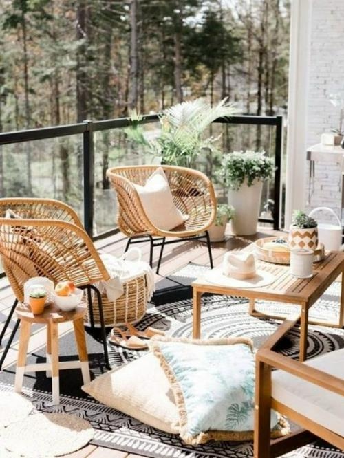 Балкон в духе бохо: пространство для отдыха без расписания. 04