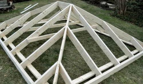 Четырехскатная крыша для беседки. 04