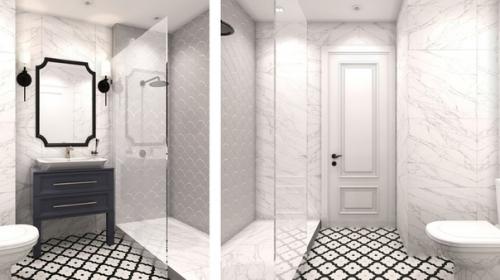 Интерьер небольшой квартиры с выдвижной кроватью в подиуме, площадь проекта 24 м (с балконом - 27 м). 07