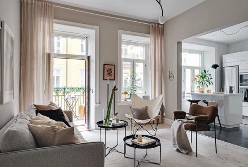 Скандинавский интерьер квартиры в Гетеборге (61 кв. 02