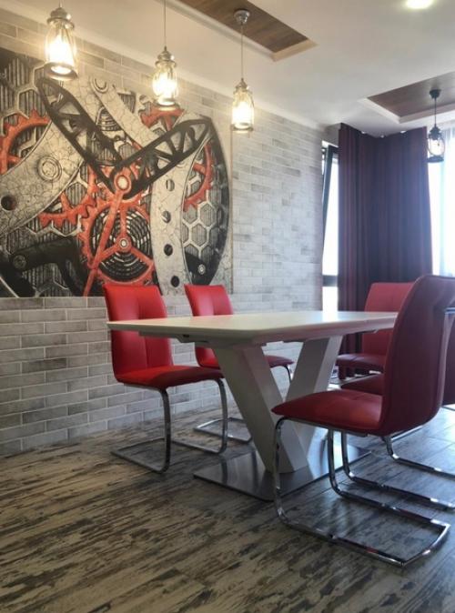 Просторная квартира в темных оттенках. 07