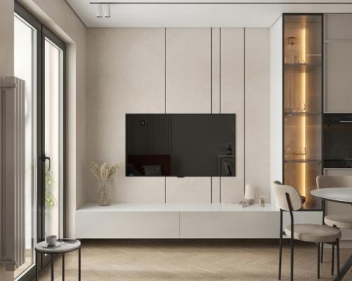 Проект однокомнатной квартиры 44 кв. 04