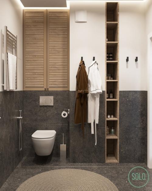 Санузел в проекте квартиры в стиле лофт. 03