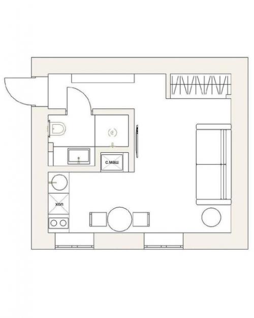 Интерьер небольшой квартиры. 08