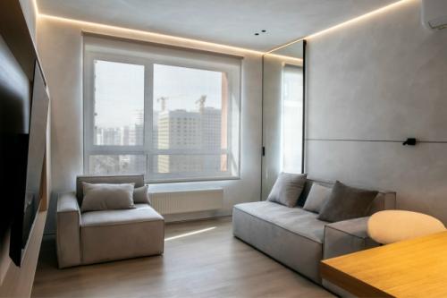 Маленькая, но очень уютная и функциональная кухня - гостиная. 03