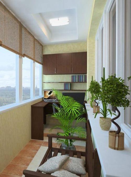 Дизайн кабинета на балконе. 08