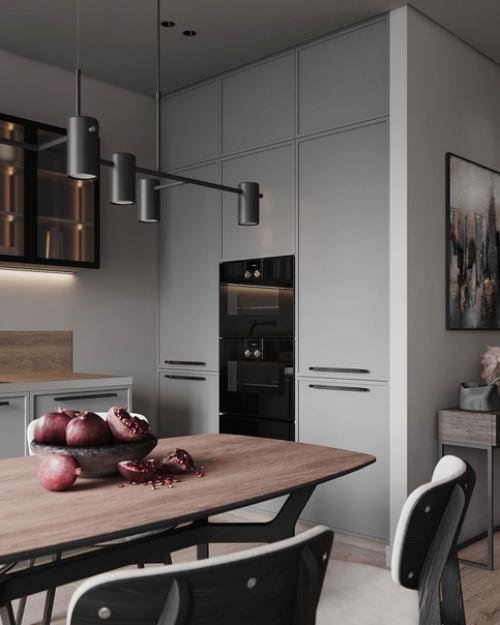 Визуализация брутального варианта кухни. 03