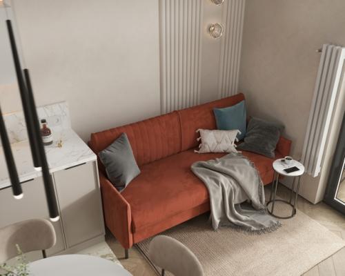 Проект однокомнатной квартиры 44 кв. 01