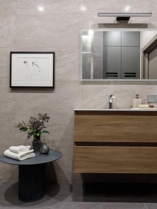 Дизайн небольшой квартиры, который отражает единение города и природы. 08