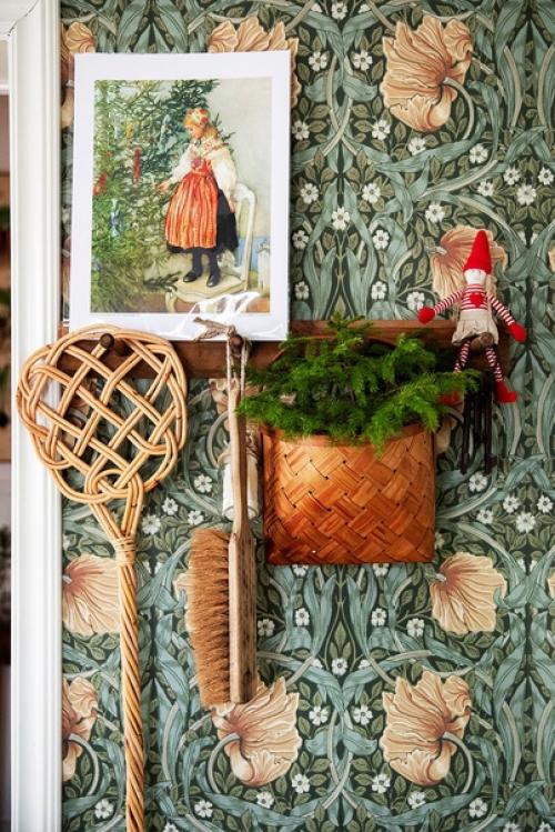 Новогодний декор в стиле ретро для дома 1920-х годов в Швеции. 05