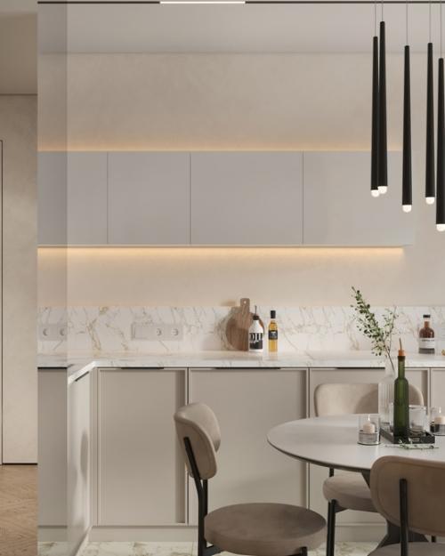 Проект однокомнатной квартиры 44 кв. 02