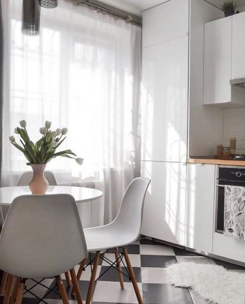 Красивый вариант для маленькой кухни безумно! 03