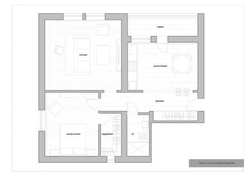 60 квадратных метров для холостяка. 07