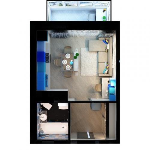 Два дизайн - концепта для квартиры 26-28 м. 07