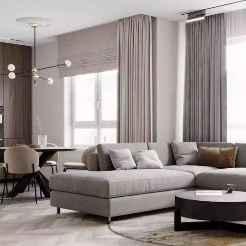 Объединённое пространство кухни - гостиной. 04