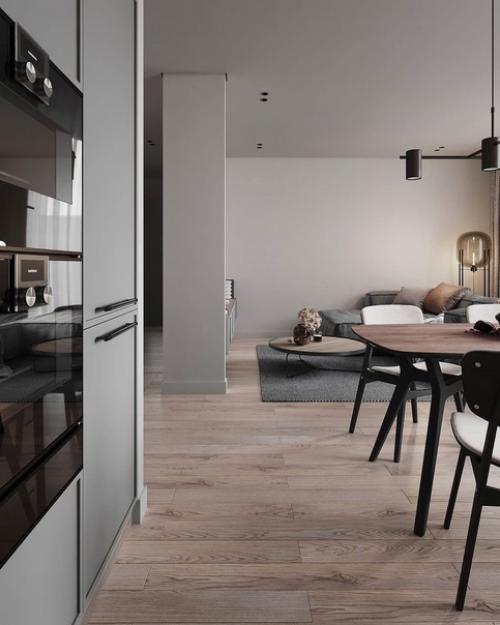 Визуализация брутального варианта кухни. 04