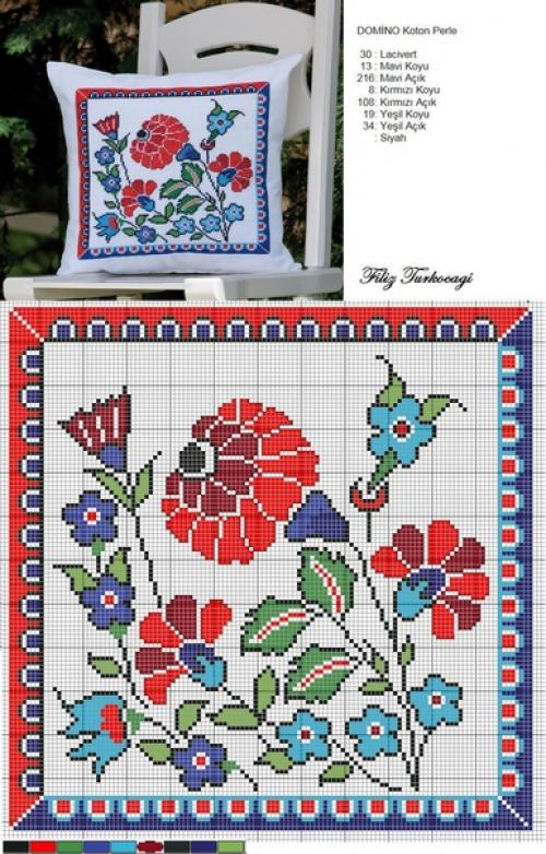 Вышивка крестиком.  Интересные схемы для интерьера. 02