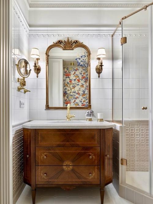 Элегантный интерьер, наполненный оттенками и принтами. 08