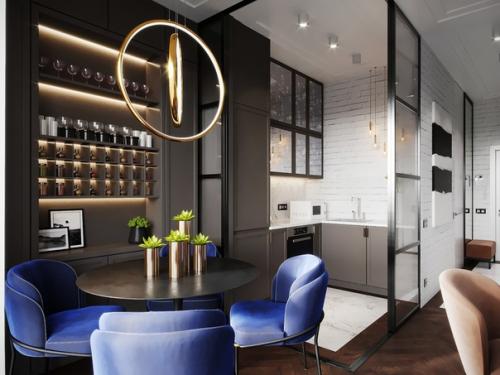 Оцените дизайн кухни гостиной. 01