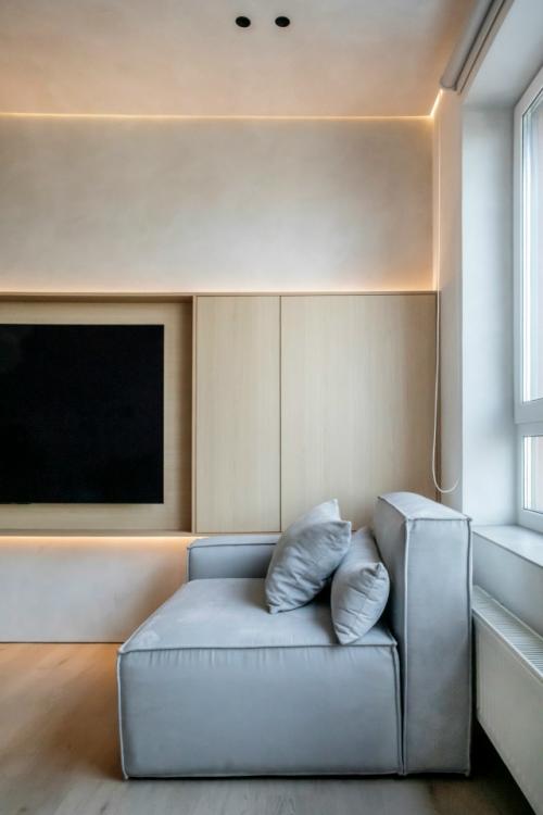 Маленькая, но очень уютная и функциональная кухня - гостиная. 02