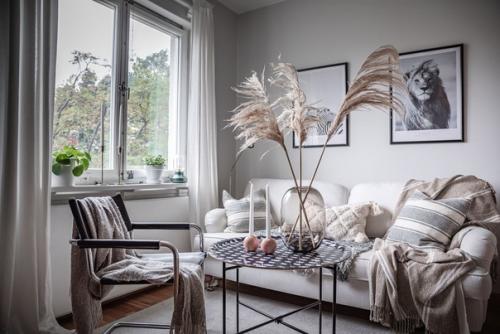 Скандинавский интерьер квартиры 24 кв. 01