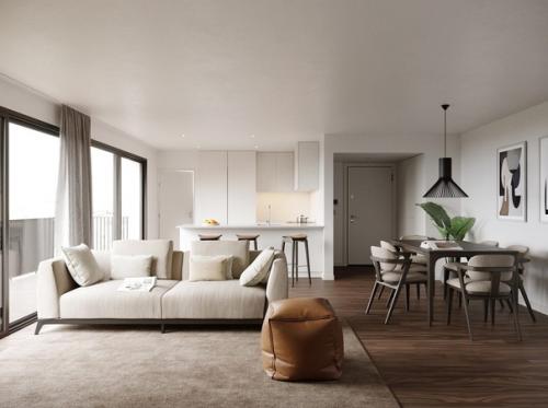 Современный интерьер. В светлых тонах. 03