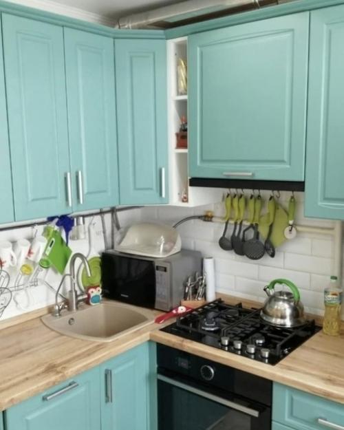 Продуманная небольшая кухня. 02