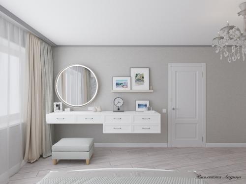 Дизайн интерьера Тольятти для спальни были выбраны обои заказчиками, они мне то же понравились. 08