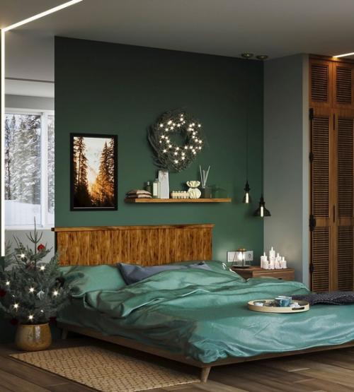 Спальня мечты - в насыщенных глубоких тонах. 06