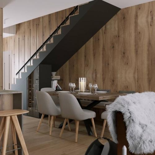 Столовaя и кухня в двухэтaжном чaстном доме. 02