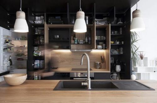 Интересное решение интерьера квартиры - студии. 09