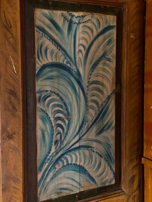 Интерьерная роспись дома Осипа Буракова, кочигино (Вельский район архангельской области. 01