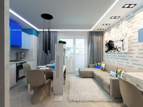 Два дизайн - концепта для квартиры 26-28 м. 
