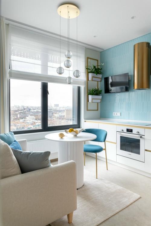 Дизайн 1-комнатной квартиры 33 м 2 в ЖК Level нагатинская в Москве. 03