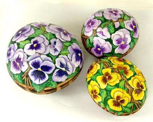 Декупаж камней для сада или балкона. 01