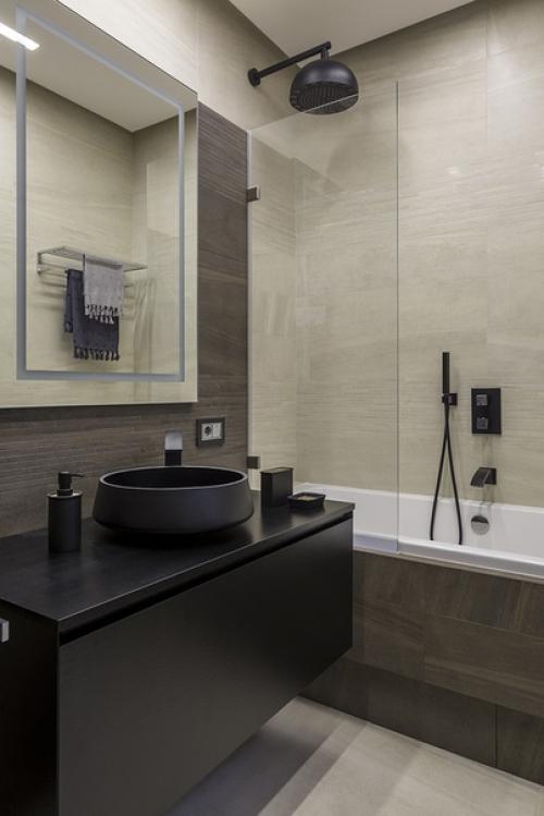 Экологичный интерьер в серо-зеленых тонах. 08