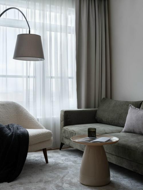 Интерьер однокомнатной квартиры 38 м 2 в ЖК лучи в Москве. 05