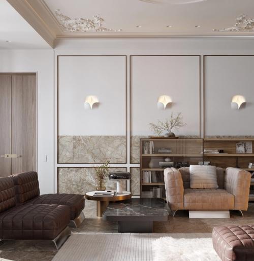 Новое прочтение классического интерьера в проекте гостиной. 07