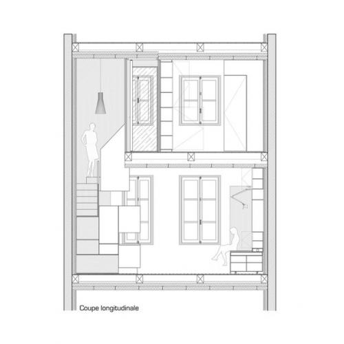 Многоуровневое пространство квартиры в 45 кв. 06