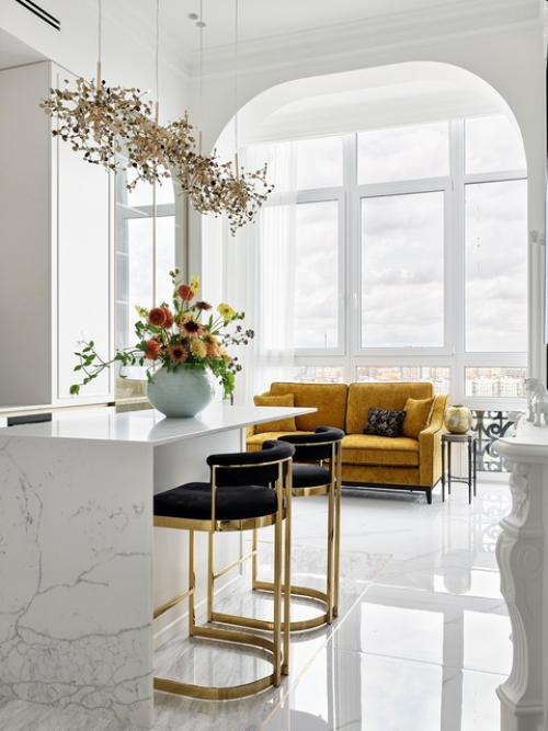 Потрясающая двухкомнатная квартира в духе парижских интерьеров. 02