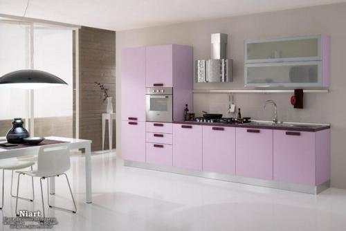 Дизайн кухни в сиреневых тонах. 05