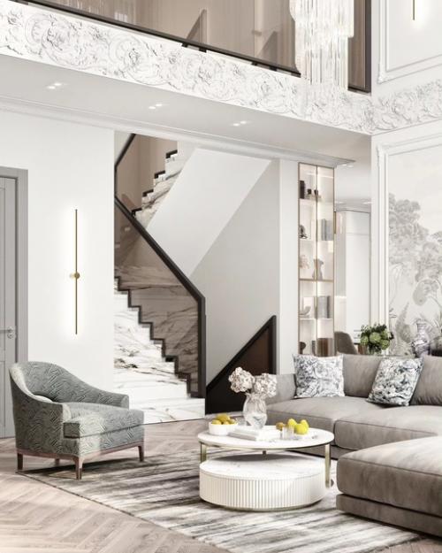 Восхитительная гостиная в частном доме города сочи. 01