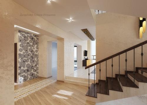 Прихожая и лестница в частном доме! 04